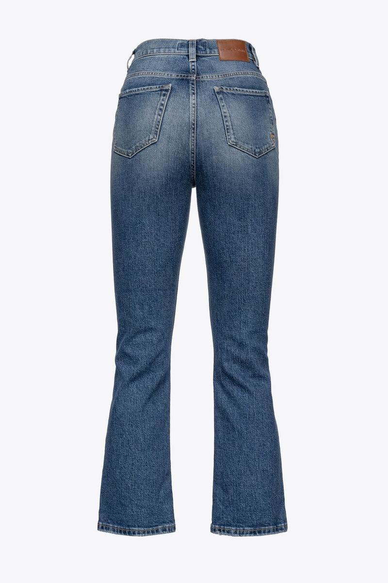Belen Blue Jeans Di Belen Belen Bootcut Jeans Mix Buttons By Pinko
