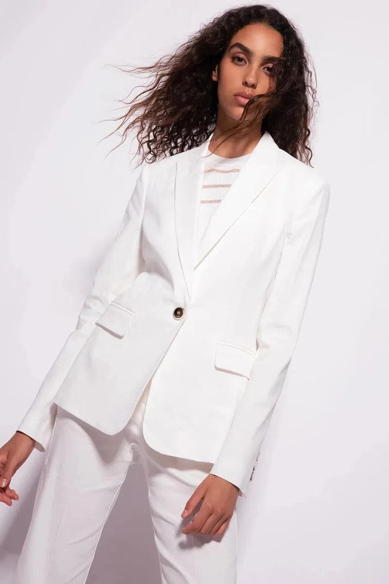 Blazer monopetto in lino - Vittorio Citro Boutique