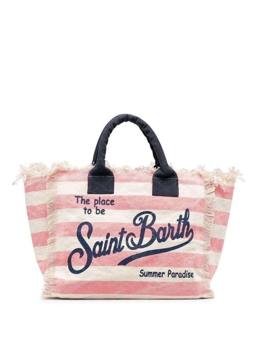 Vanity canvas borsa a spalla con strisce - Vittorio Citro Boutique