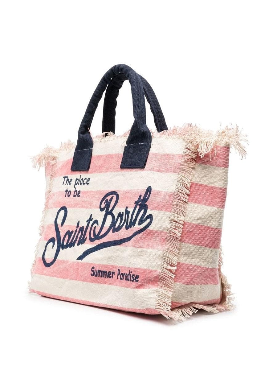 Vanity canvas borsa a spalla con strisce - Vittorio Citro Boutique