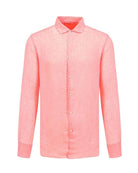 Camicia uomo in lino arancione fluo-Camicie-Mc2 Saint Barth-Vittorio Citro Boutique