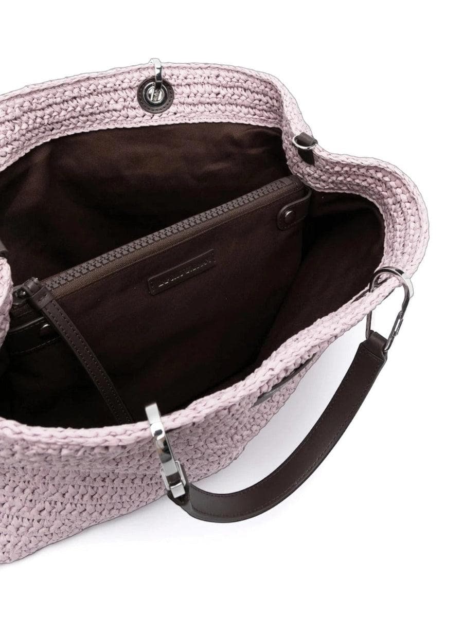 Shopper MyEA Bag media in paglia matelassé - Vittorio Citro Boutique