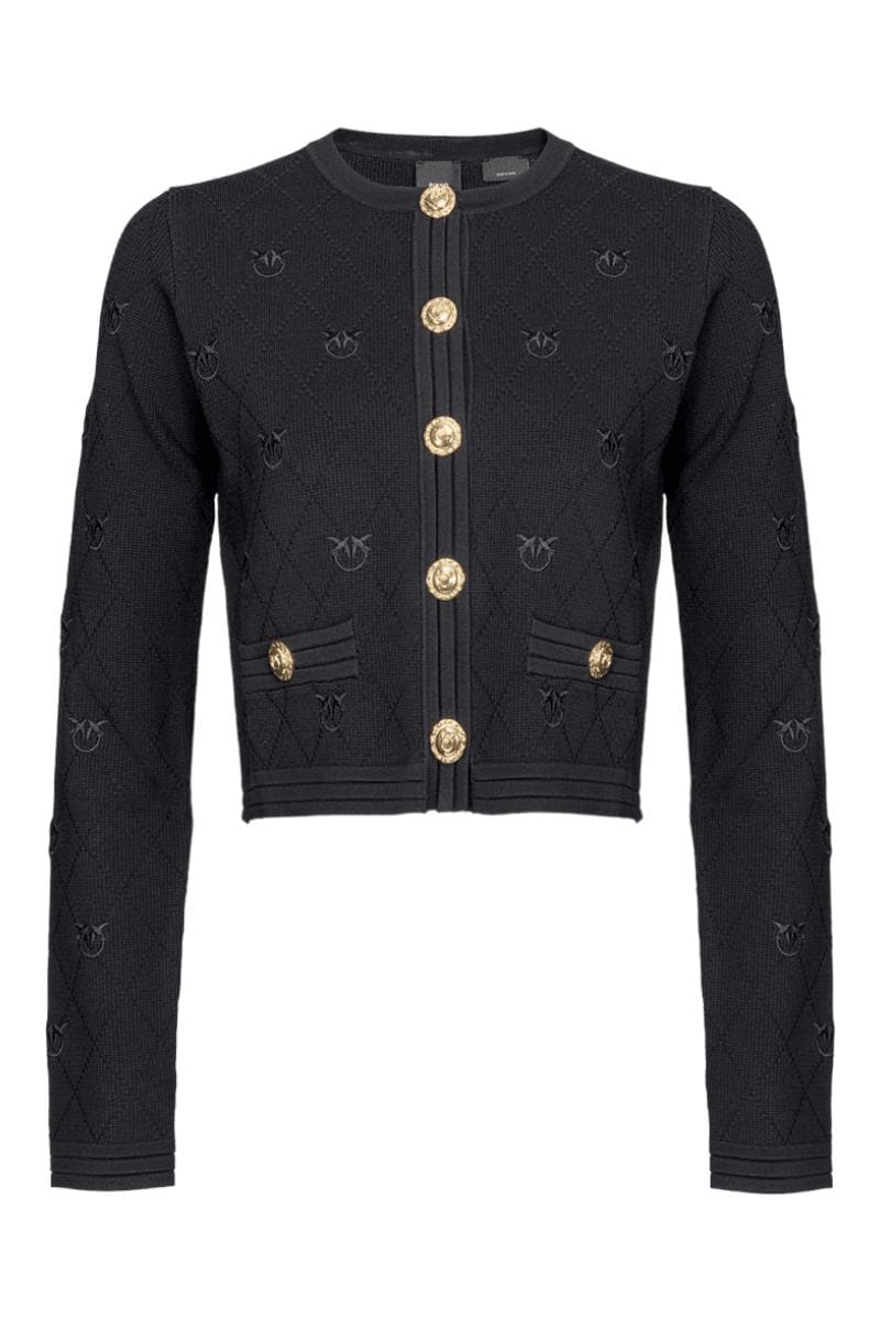 Cardigan corto jacquard love birds - Vittorio Citro Boutique