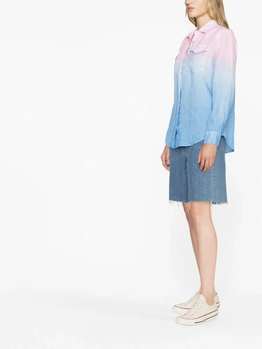 camicia a maniche lunghe con logo ricamato-Camicie-Mc2 Saint Barth-Vittorio Citro Boutique