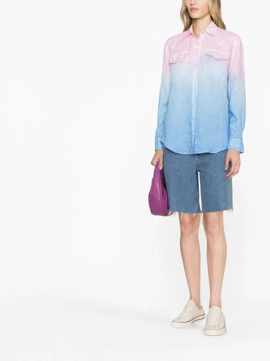 camicia a maniche lunghe con logo ricamato-Camicie-Mc2 Saint Barth-Vittorio Citro Boutique