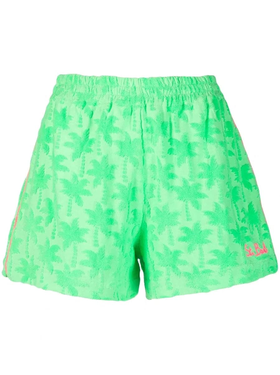 Pantaloni corti donna in spugna con palme-Shorts-Mc2 Saint Barth-Vittorio Citro Boutique