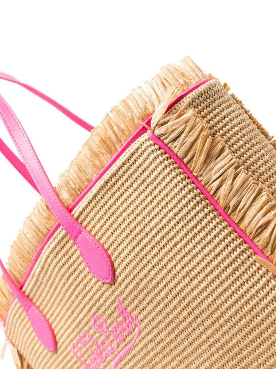 Borsa mare con frange e logo Vanity ricamato-Borse a spalla-Mc2 Saint Barth-Vittorio Citro Boutique