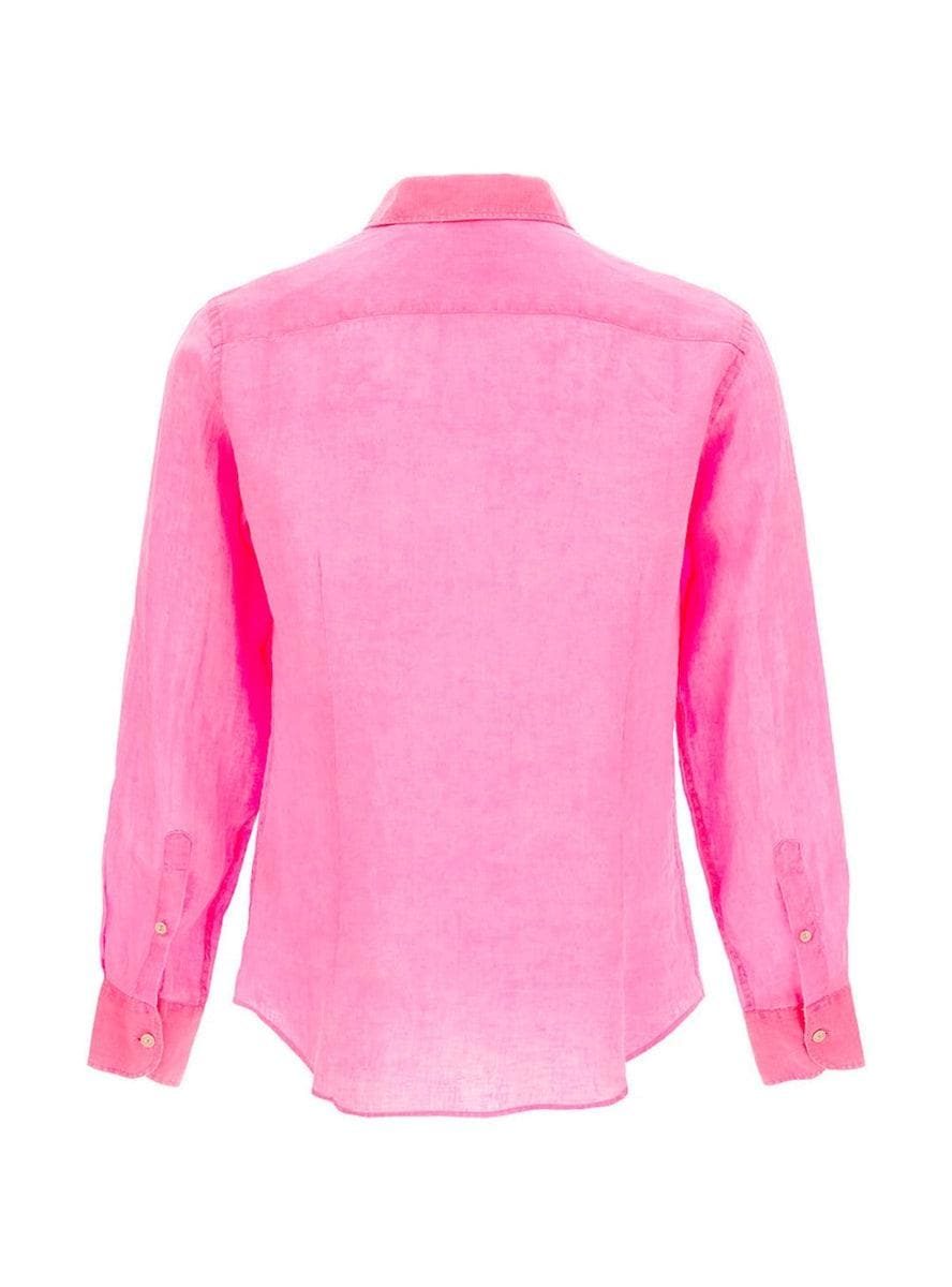 Camicia uomo in lino rosa fluo - Vittorio Citro Boutique