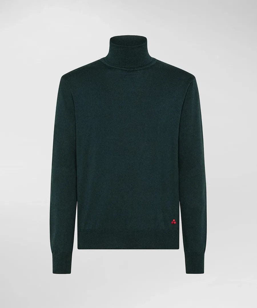 Maglia a collo alto in tricot cotone e lana - Vittorio Citro Boutique