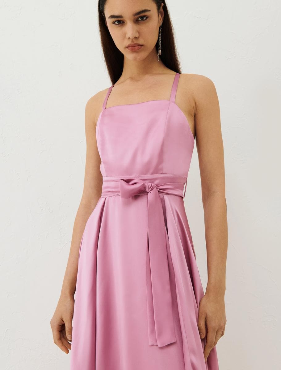 Abito Lungo Gioia di Marella in Satin Linea Fit Flare con
