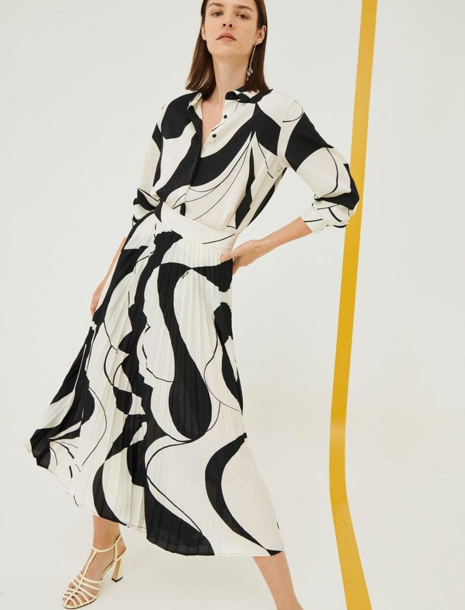 Gonna plissettata a fantasia - Vittorio Citro Boutique