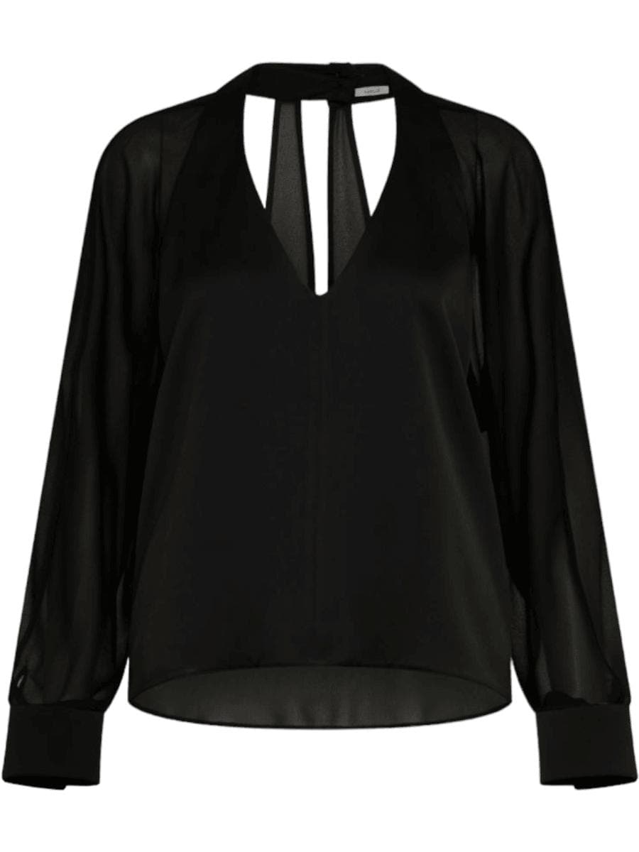 Blusa scollo a V in Satin - Vittorio Citro Boutique