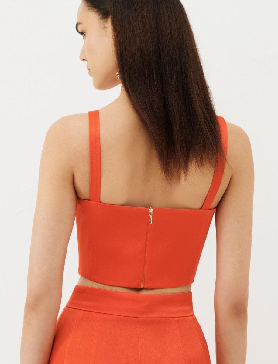 Crop top in satin - Vittorio Citro Boutique