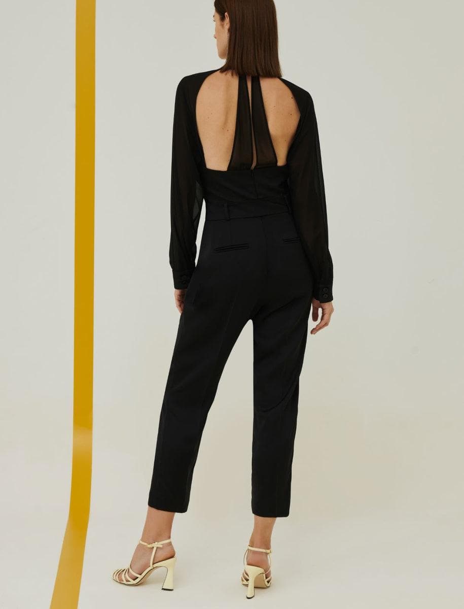 Tuta in satin con scollo a V - Vittorio Citro Boutique