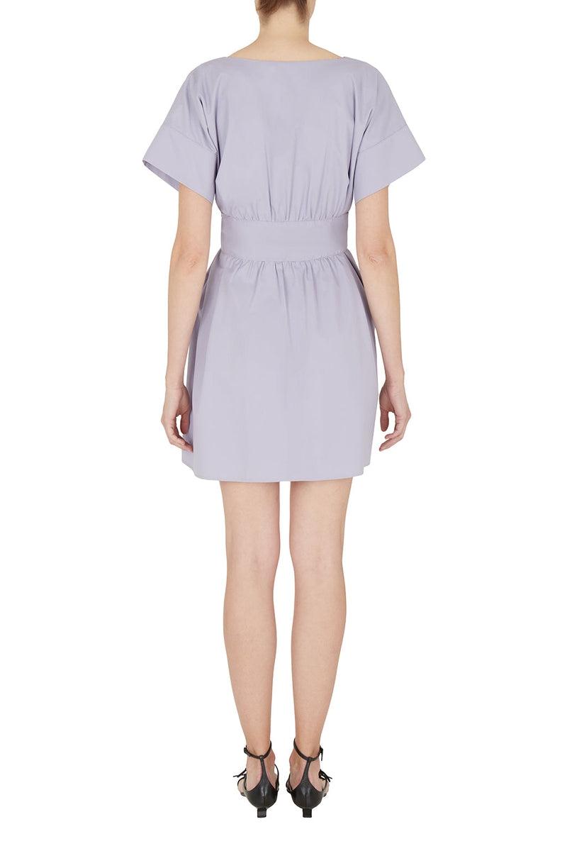 Abito in cotone sabbiato con fusciacca - Vittorio Citro Boutique