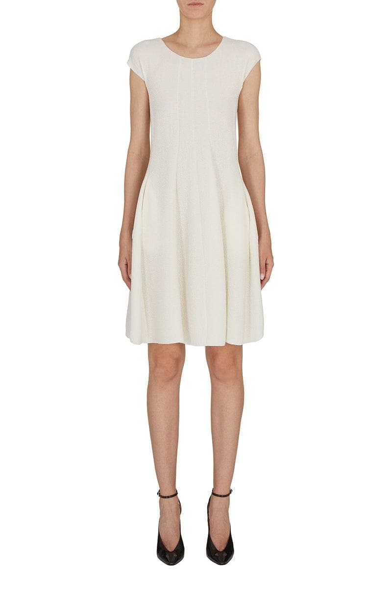 Abito svasato in jersey barré effetto ottoman - Vittorio Citro Boutique