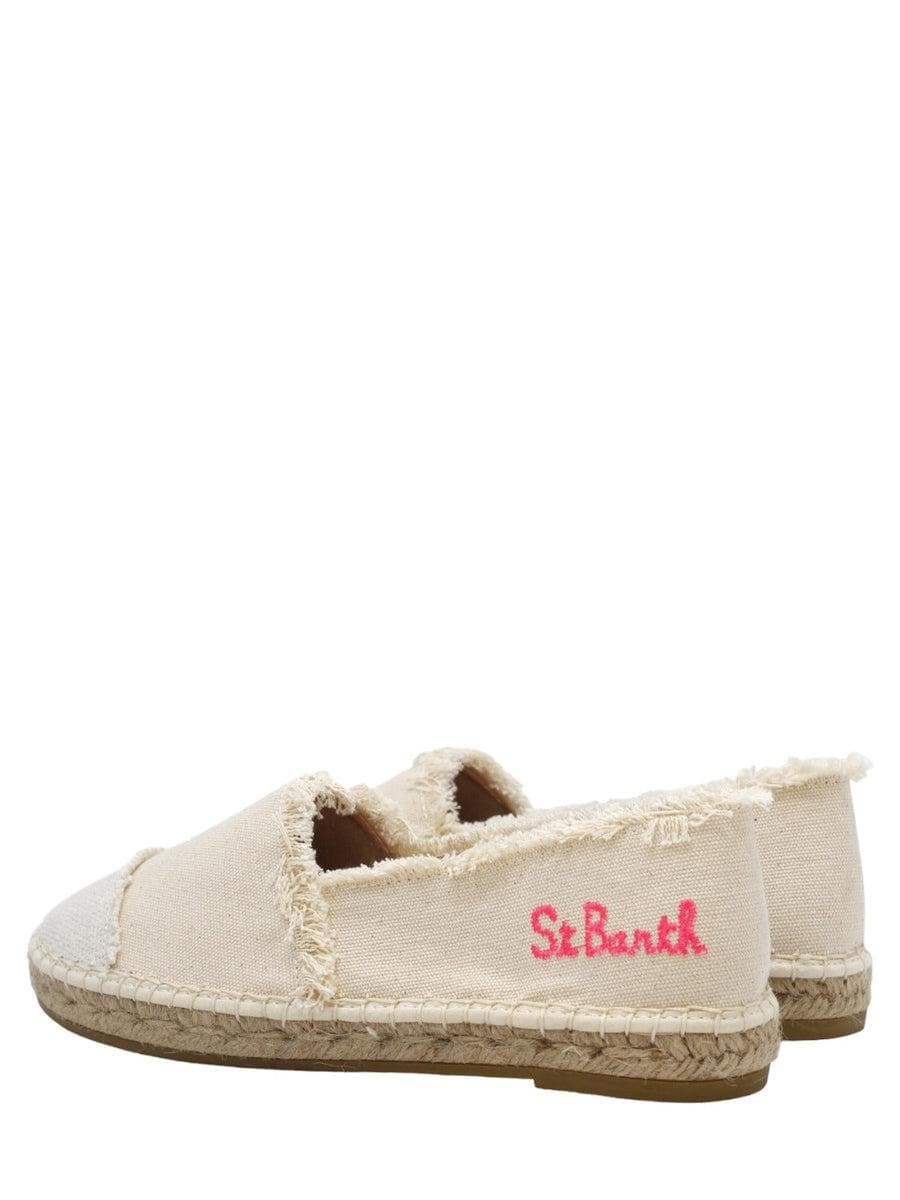 Beige canvas espadrillas con ricamo-Sandali-Mc2 Saint Barth-Vittorio Citro Boutique