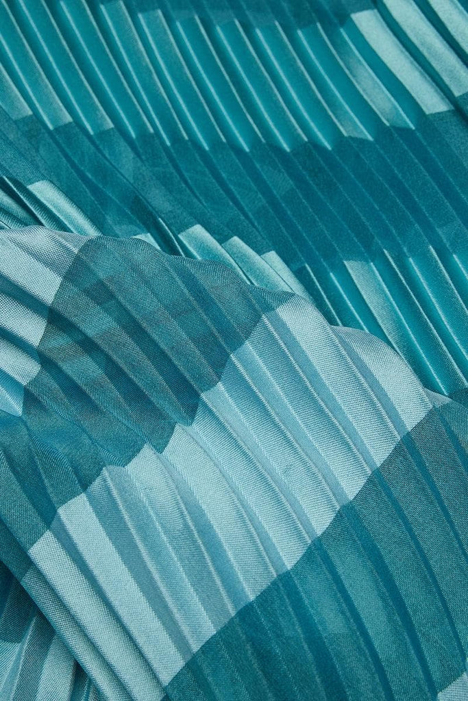 Stola in tessuto plissé a righe bicolor - Vittorio Citro Boutique