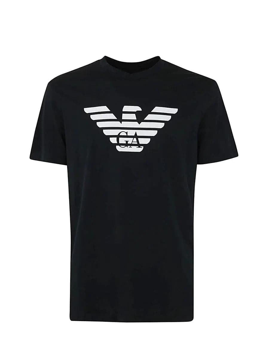 T-shirt in jersey Pima con stampa logo-T-shirt-Emporio Armani-Vittorio Citro Boutique