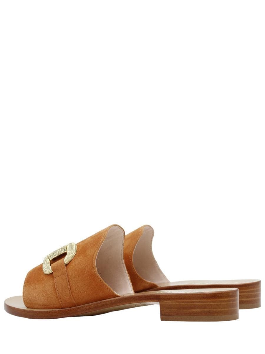 Ciabatte con applicazione catena-Ciabatte-Capri Vittorio Citro-Vittorio Citro Boutique