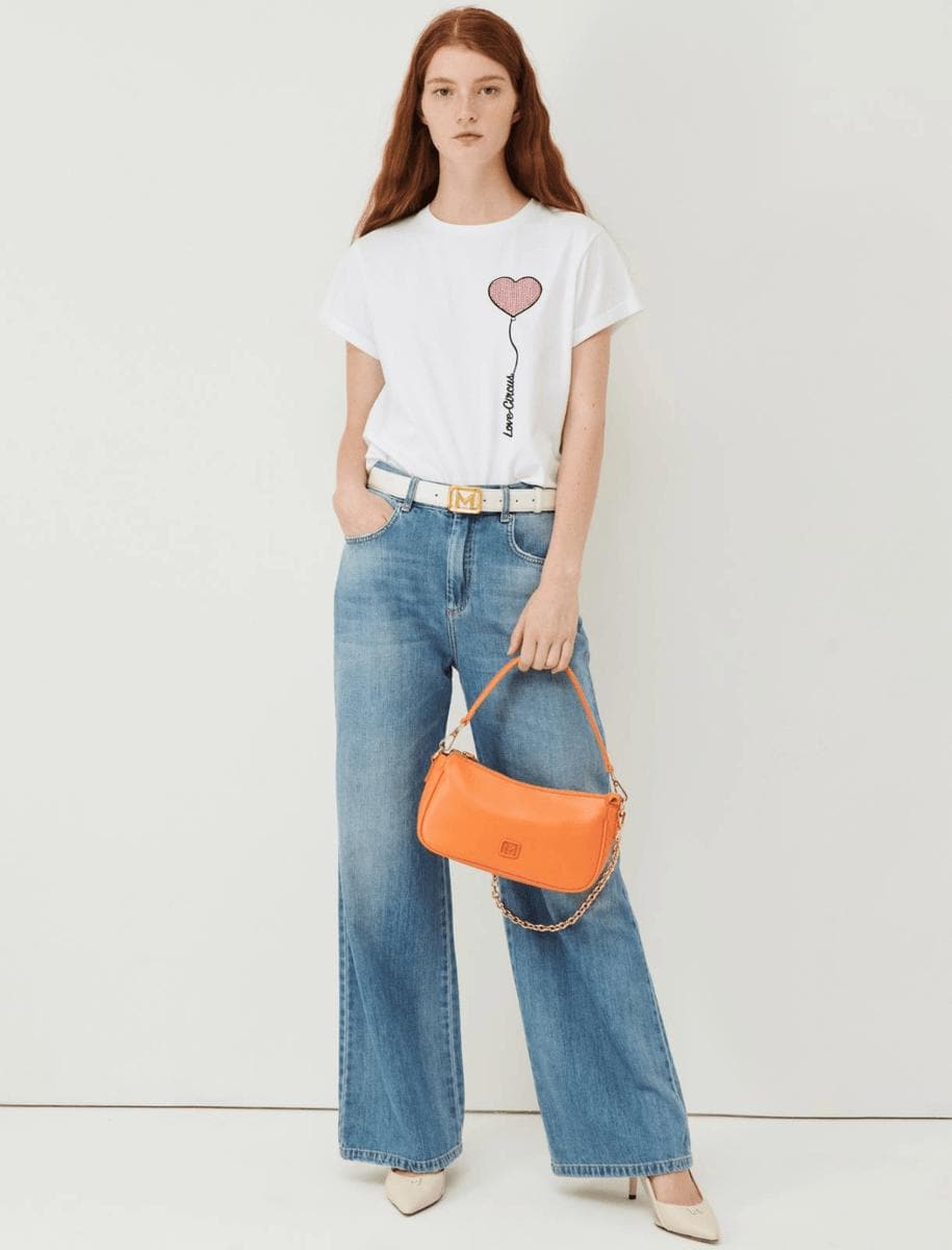 T-shirt in jersey stampa cuore - Vittorio Citro Boutique