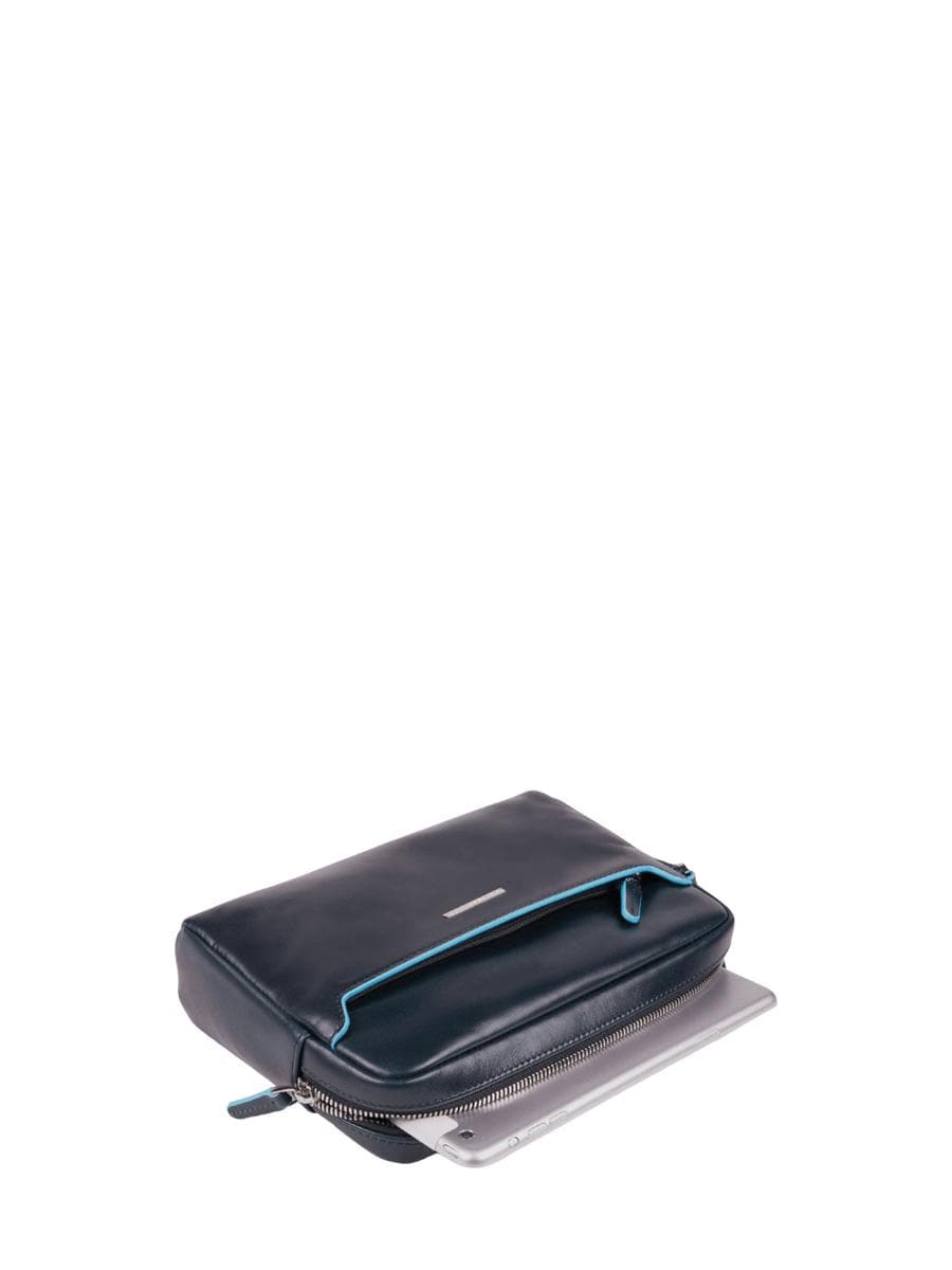 Pochette porta ipad®mini con manico rimovibile blue square - Vittorio Citro Boutique