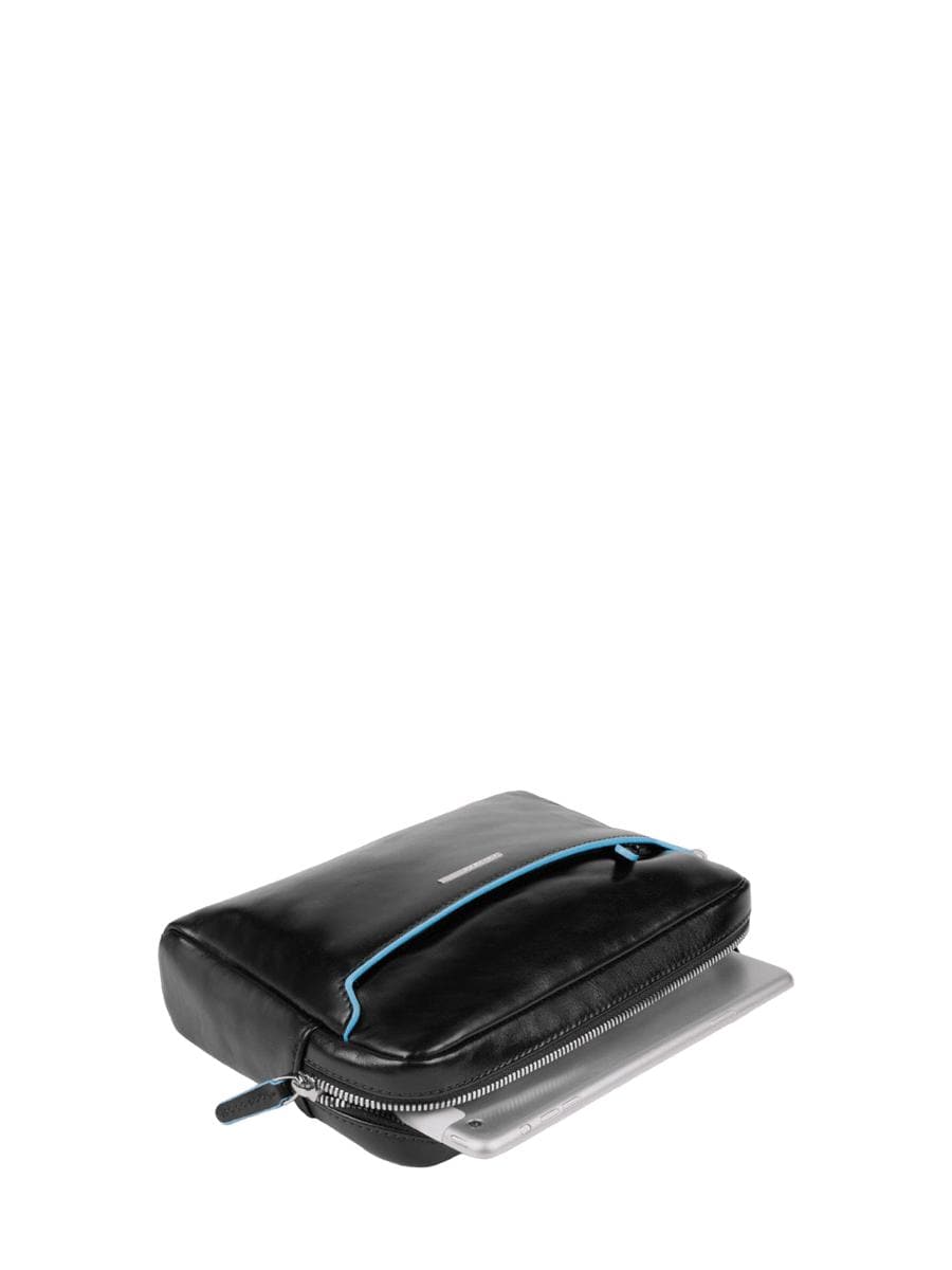 Pochette porta ipad®mini con manico rimovibile blue square - Vittorio Citro Boutique