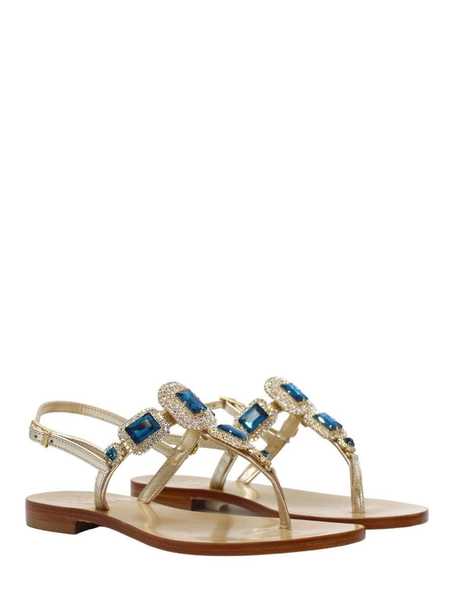 Infradito gemme e quadrati-Sandali-Capri Vittorio Citro-Vittorio Citro Boutique