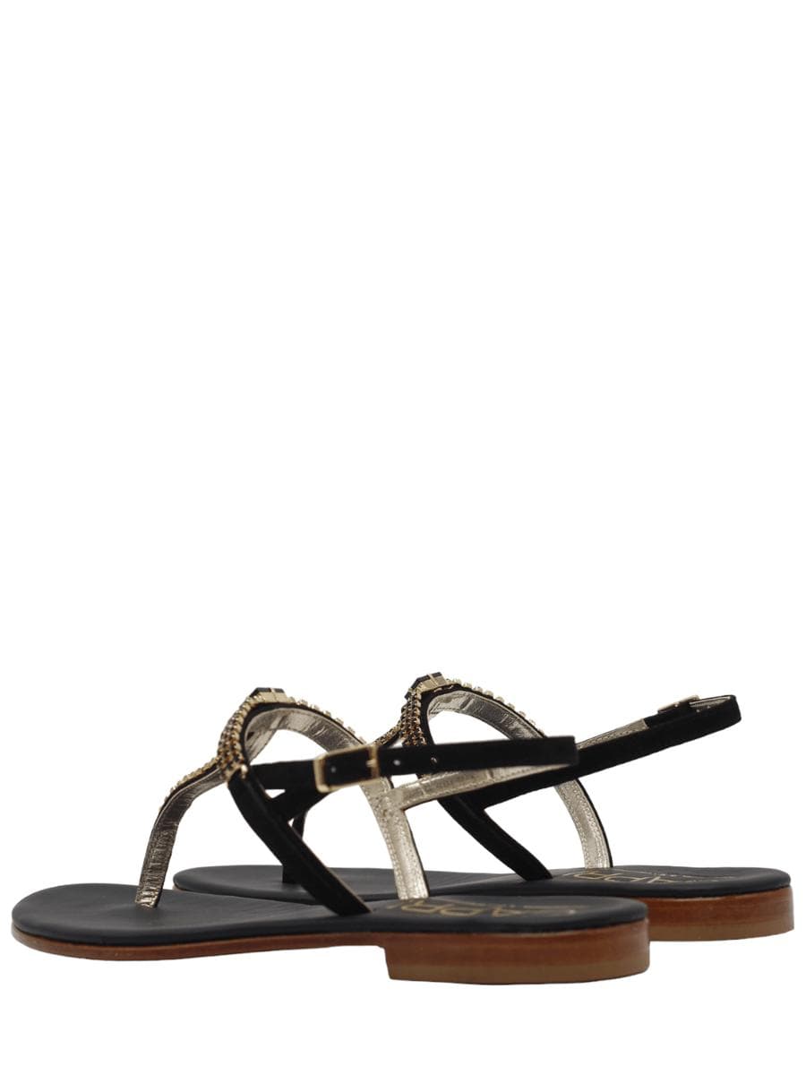 Infradito capri con cristalli in tinta - Vittorio Citro Boutique