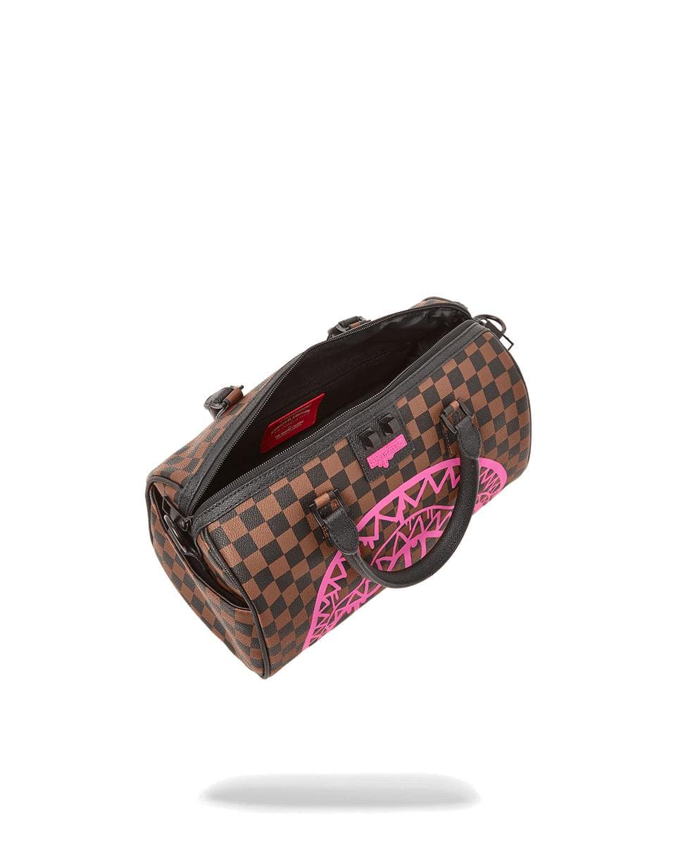 Pink drip brown check mini duffle - Vittorio Citro Boutique