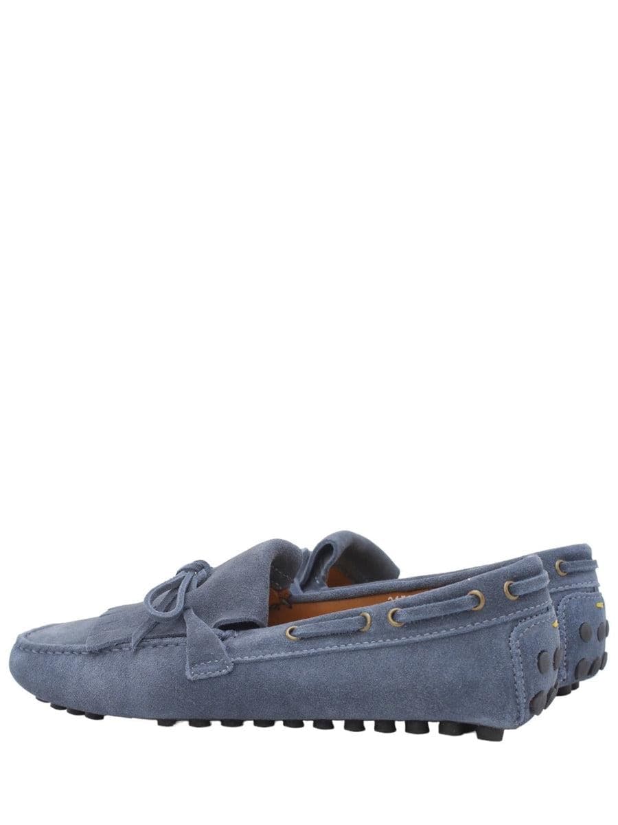 Mocassini con laccio e frangia in suede-Mocassini-Doucal'S-Vittorio Citro Boutique