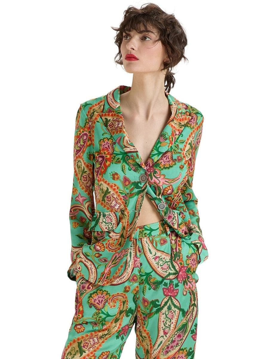 Giacca magicis foliis satin-Giacche-Maliparmi-Vittorio Citro Boutique