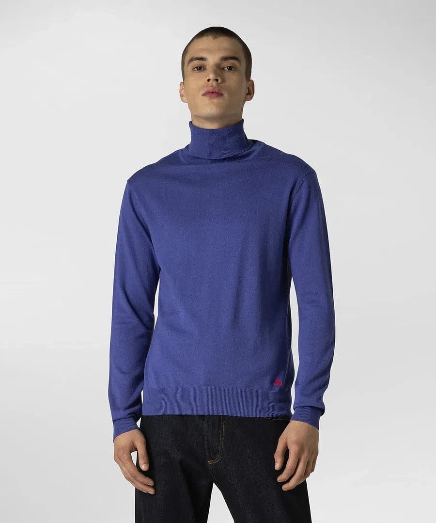 Maglia a collo alto in tricot cotone e lana - Vittorio Citro Boutique