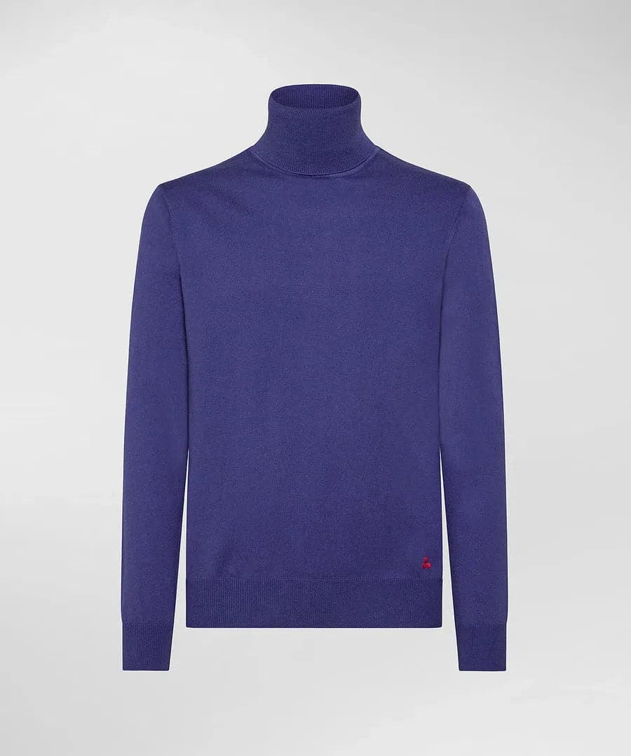 Maglia a collo alto in tricot cotone e lana - Vittorio Citro Boutique