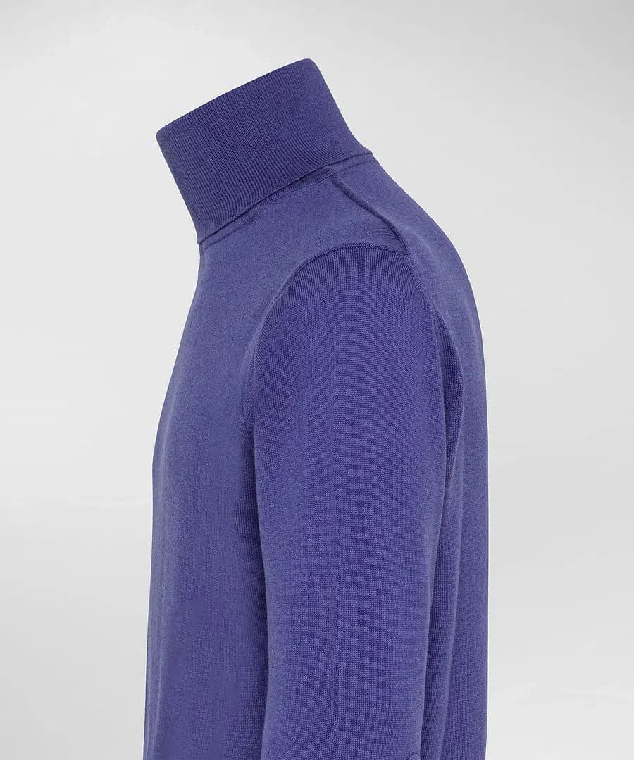 Maglia a collo alto in tricot cotone e lana - Vittorio Citro Boutique