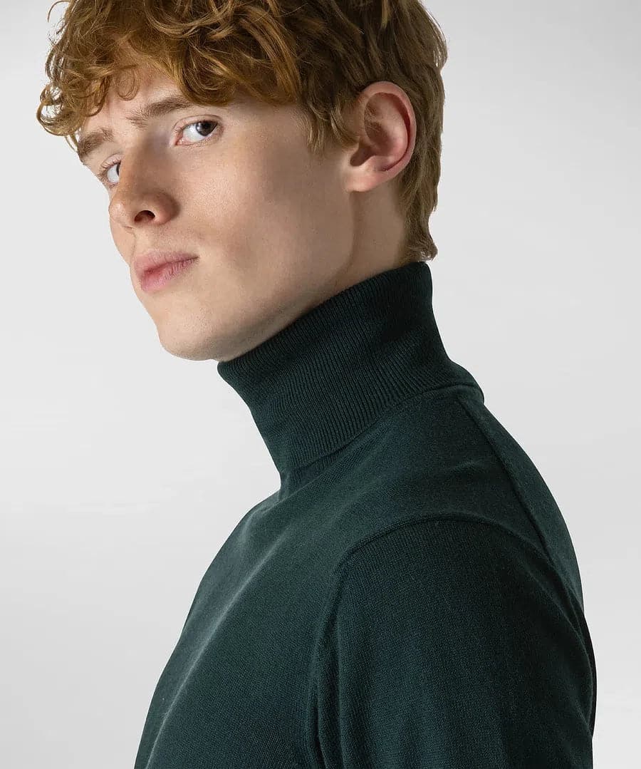 Maglia a collo alto in tricot cotone e lana - Vittorio Citro Boutique