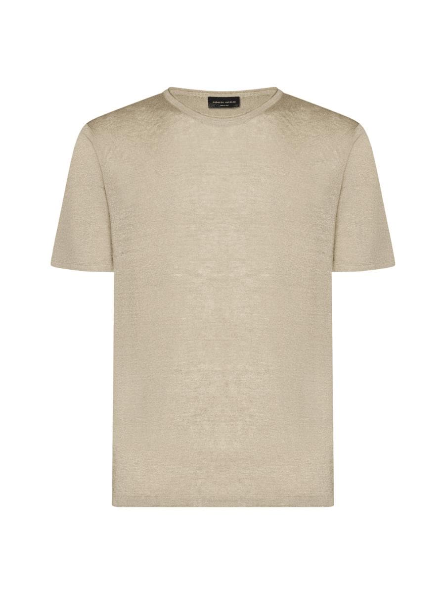 T-shirt girocollo lino - Vittorio Citro Boutique
