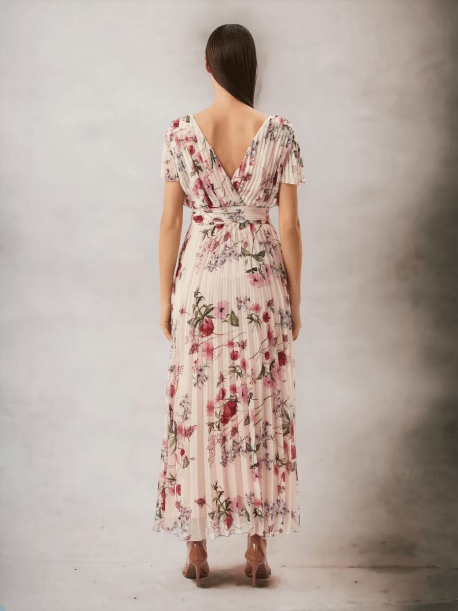Vestito plissé floreale - Vittorio Citro Boutique