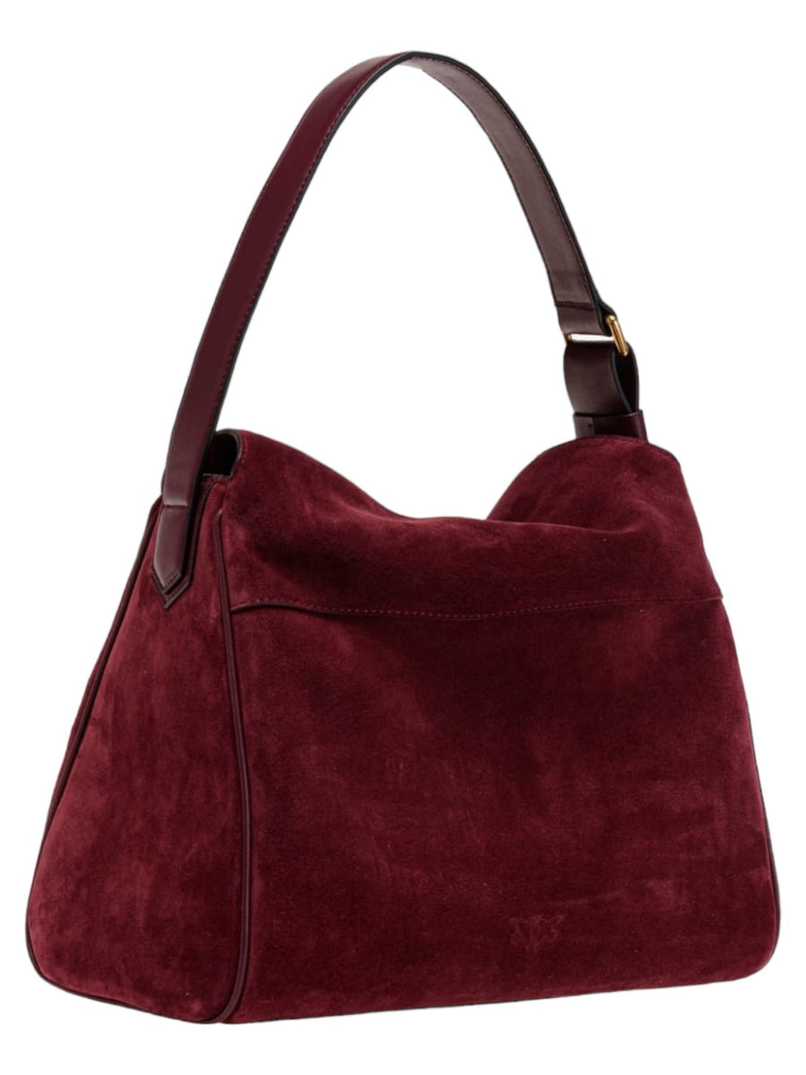 Big leaf bag hobo in suede-Pinko-Borse a spalla-Vittorio Citro Boutique