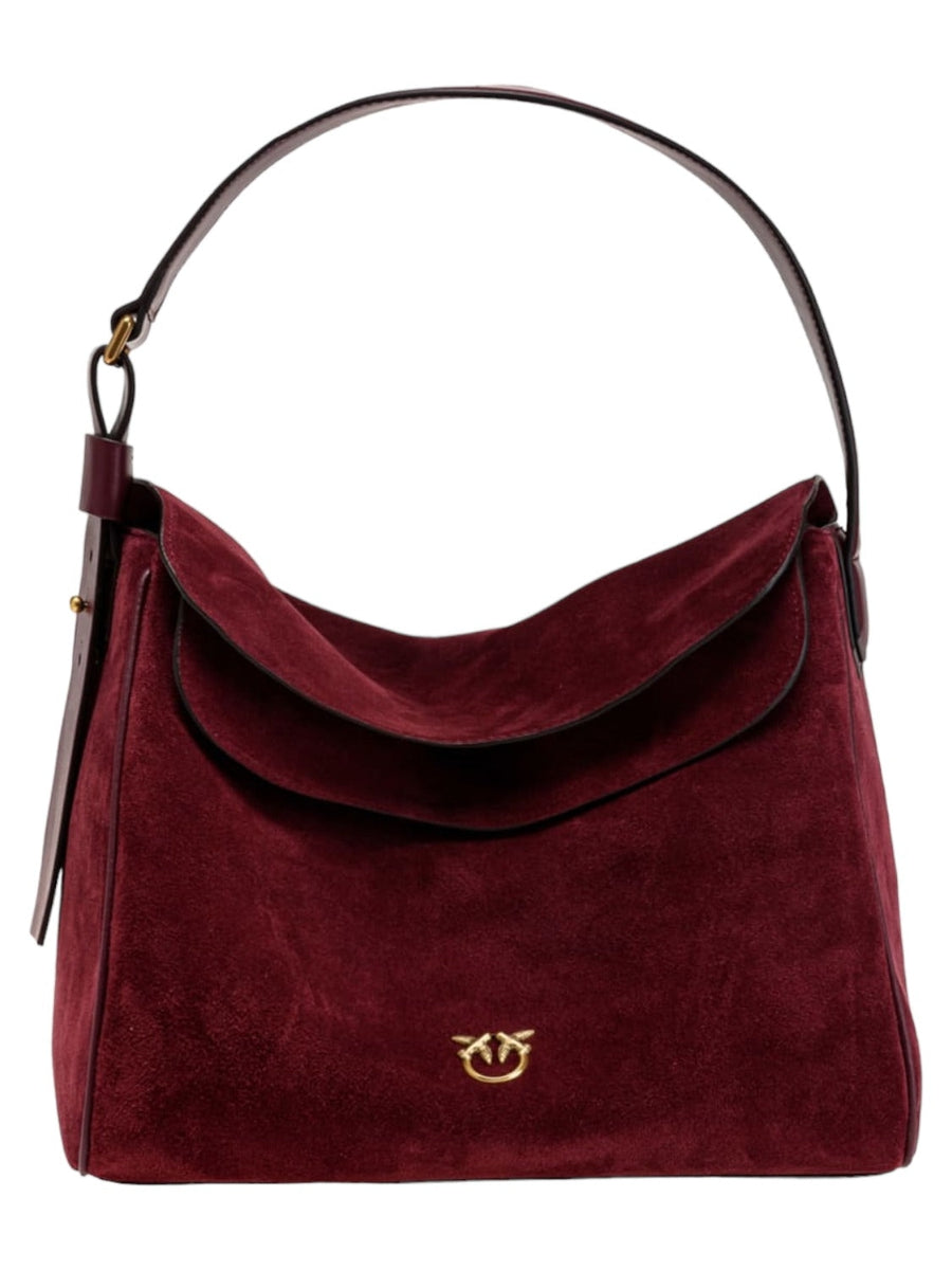 Big leaf bag hobo in suede-Pinko-Borse a spalla-Vittorio Citro Boutique