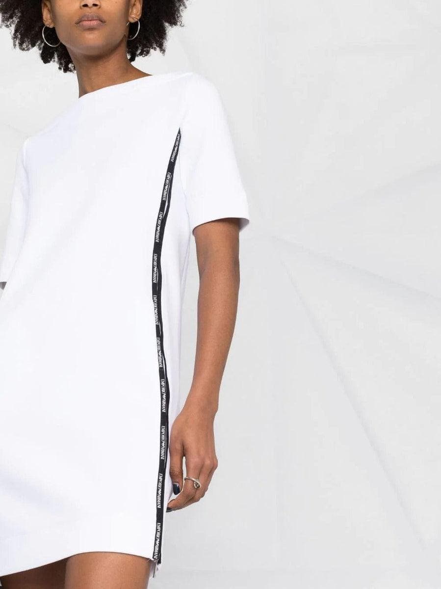 EMPORIO ARMANI - Abito in double jersey con zip e tape logato - Vittorio Citro Boutique