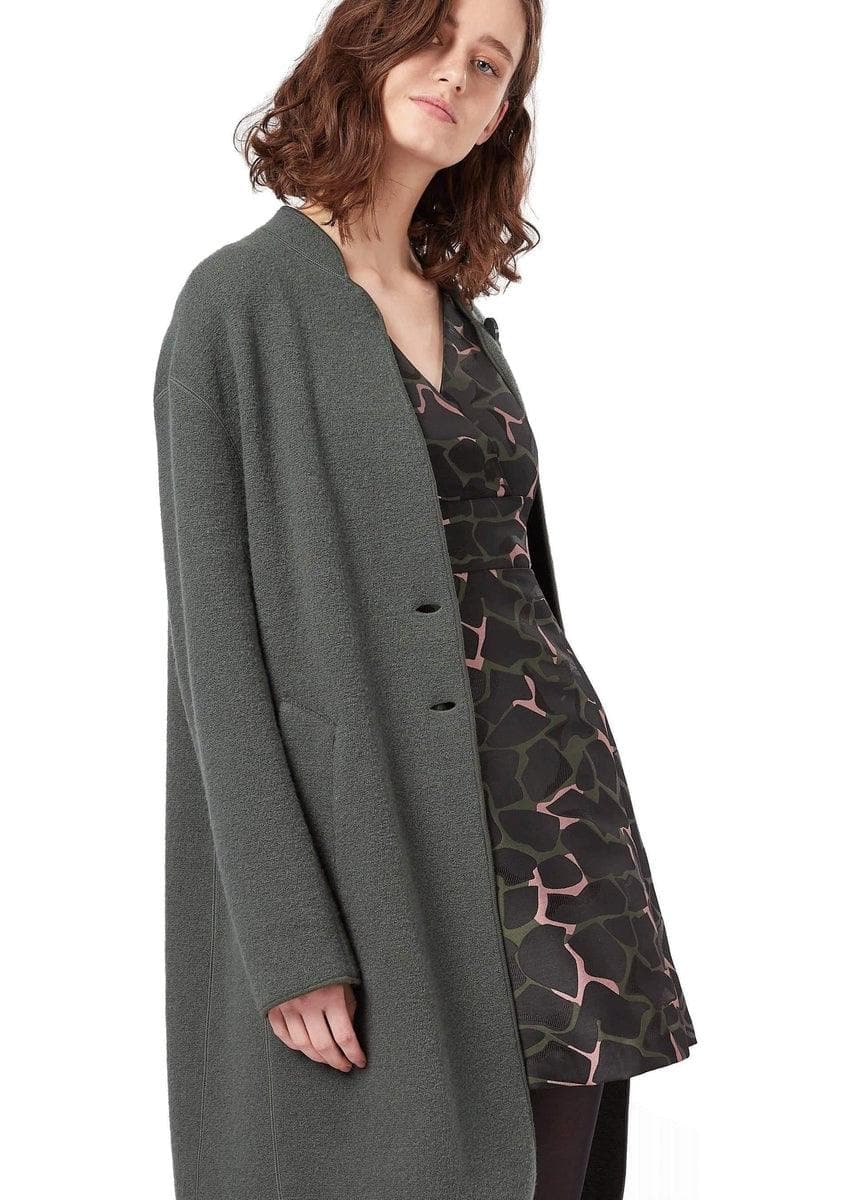 EMPORIO ARMANI - Abito in duchesse con jacquard leoflower - Vittorio Citro Boutique