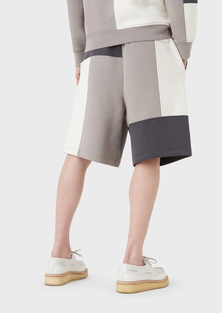 EMPORIO ARMANI - Bermuda con coulisse in jersey color-block - Vittorio Citro Boutique