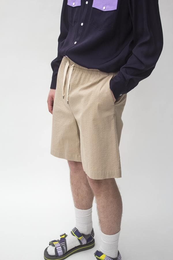 C.9.3 - Bermuda da pista in seersucker - Vittorio Citro Boutique