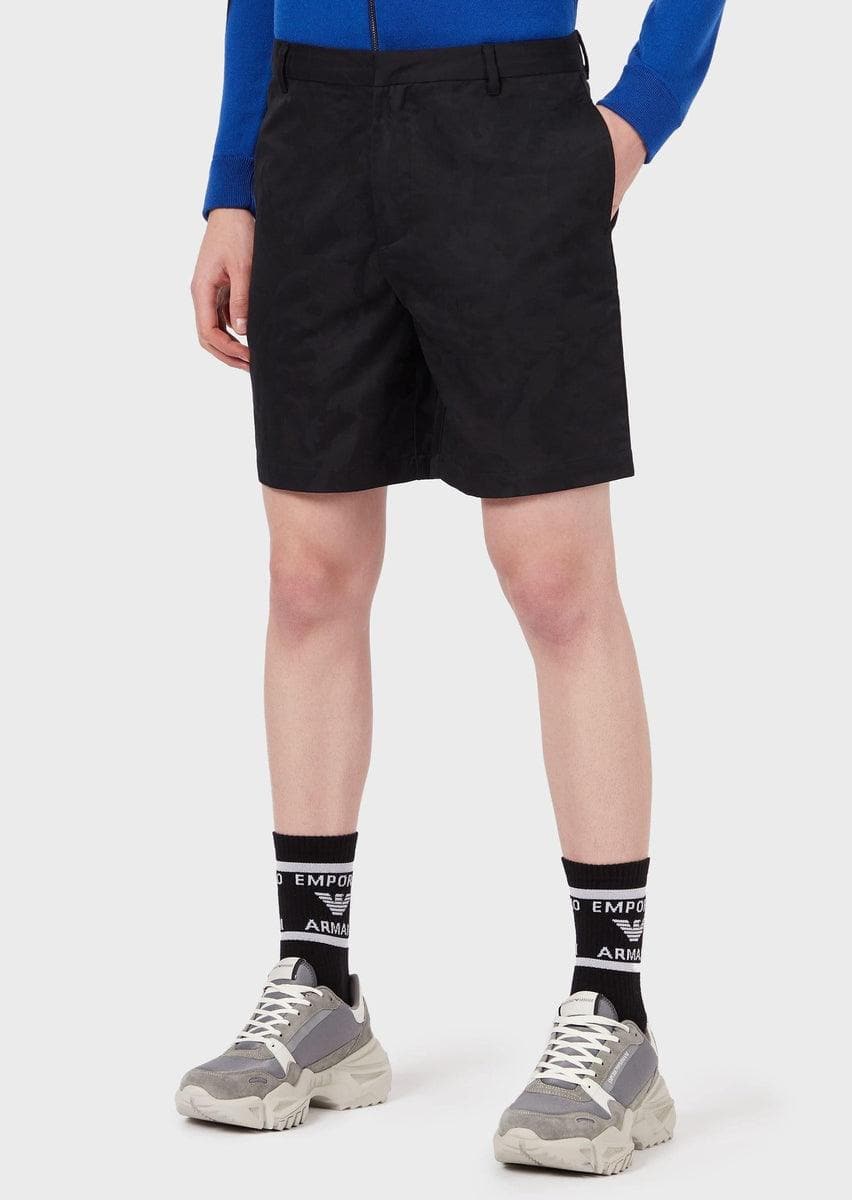 EMPORIO ARMANI - Bermuda in tessuto camouflage ton sur ton - Vittorio Citro Boutique