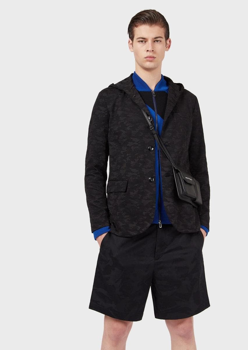 EMPORIO ARMANI - Bermuda in tessuto camouflage ton sur ton - Vittorio Citro Boutique