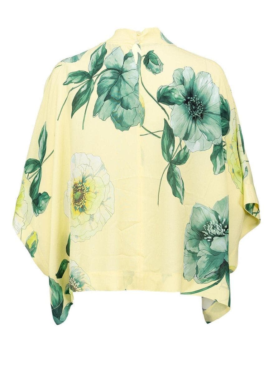 PINKO - Blusa corta con stampa rose - Vittorio Citro Boutique