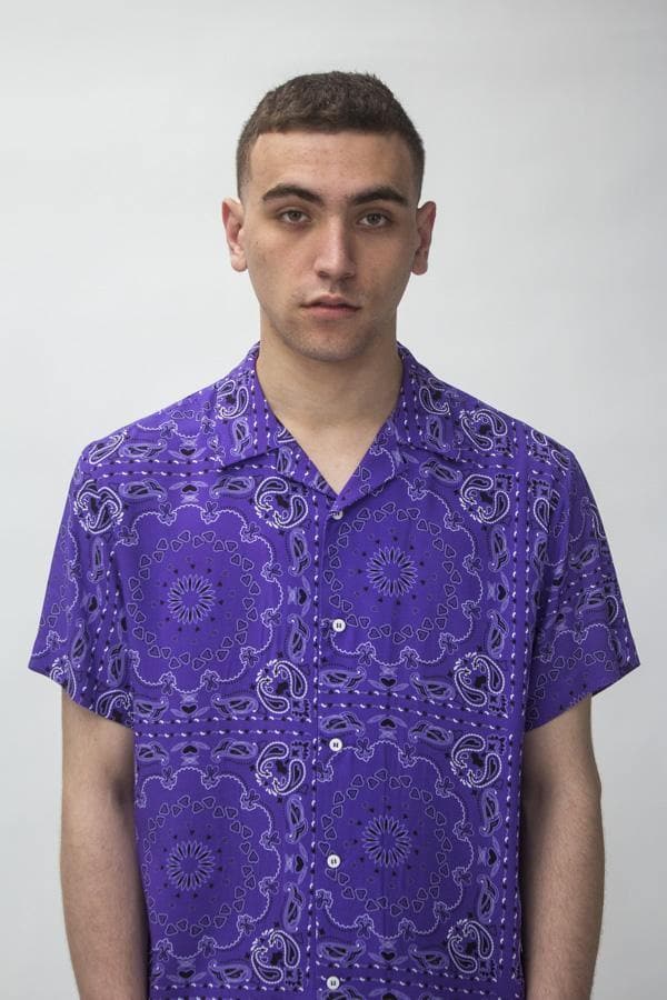 C.9.3 - Camicia a maniche corte con texture bandana - Vittorio Citro Boutique