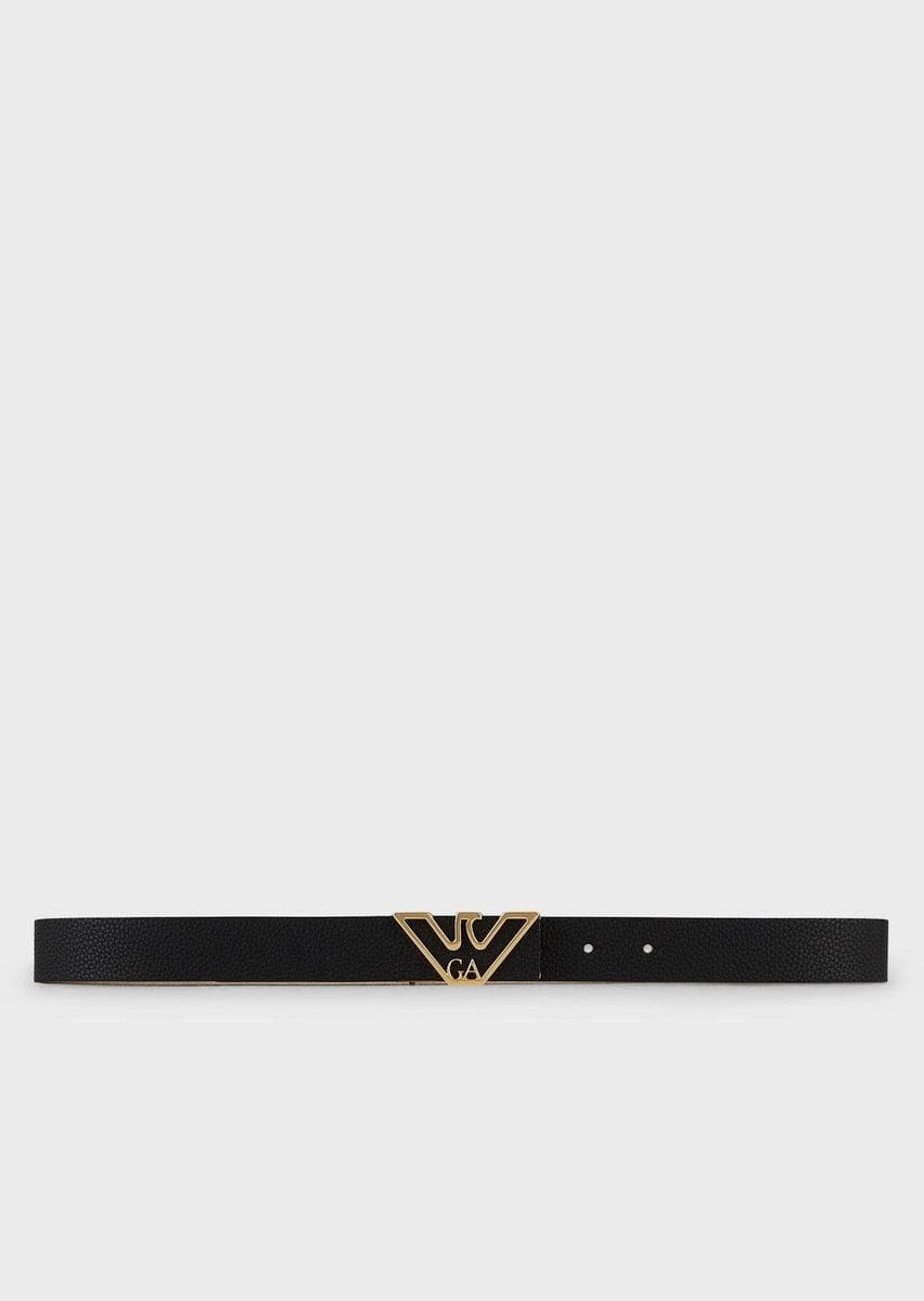 EMPORIO ARMANI - Cintura texture stampa cervo con placca aquila - Vittorio Citro Boutique