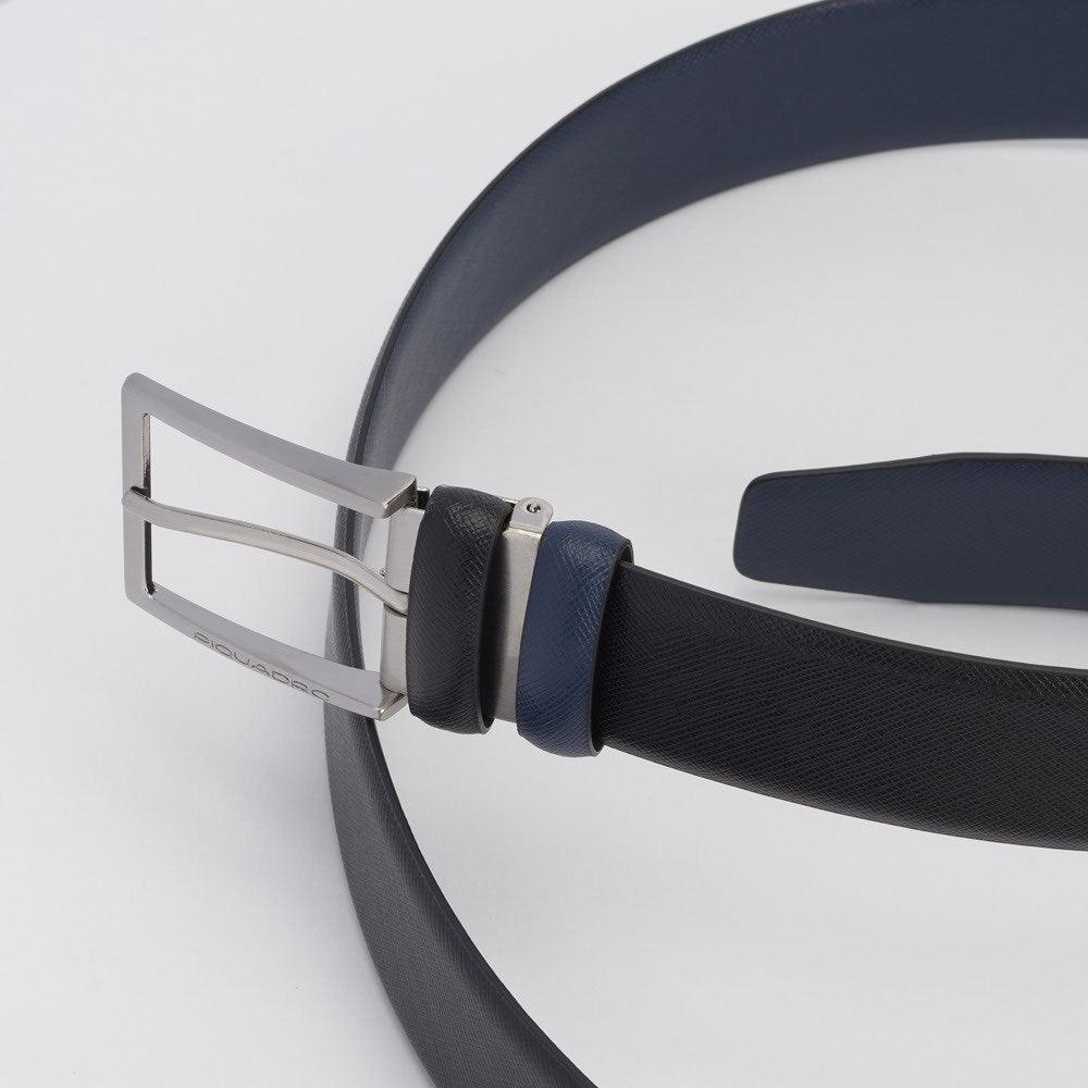 PIQUADRO - Cintura uomo reversibile con fibbia ad ardiglione - Vittorio Citro Boutique